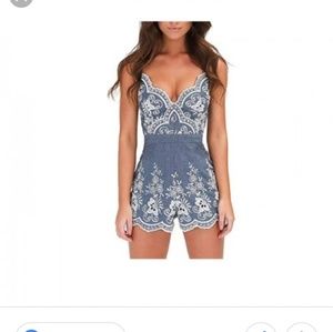 Never wear beautuful blue jean romper never wear